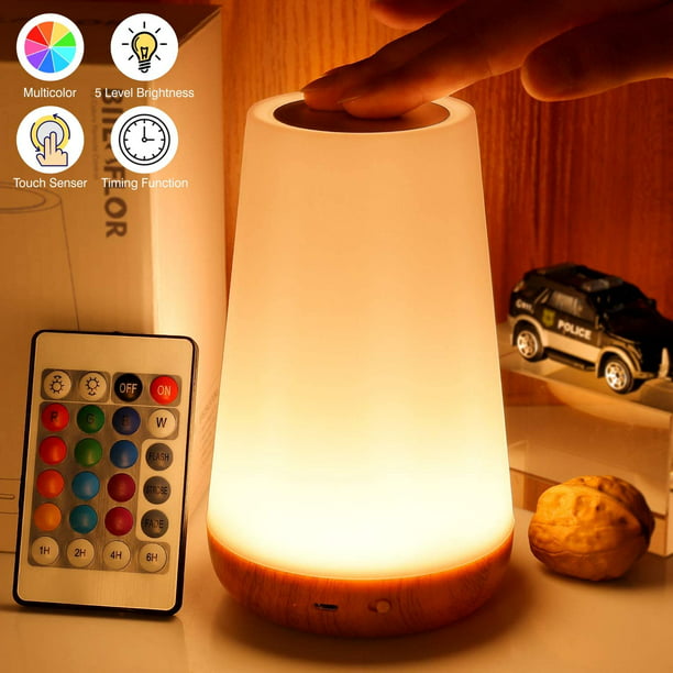 Biilaflor Touch Lamp Portable Table, Color Changing Table Lamps