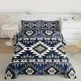 thumbnail image 2 of Manfei Tribal Aztec Full Size Comforter Sets for Adult, Vintage Bohemian Style Bedding Comforter Set, Hippie Geometric Reversible Bedding Sets, Super Cozy Room Decor, 3pcs, 2 of 8