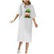 thumbnail image 1 of Vestido Corto de Verano Cuello Redondo Estilo de Camiseta de Longitud de Tobillo de Manga Corta, Altamente Elástico para Pijamas Y Ropa Interior Sexy, 1 of 8