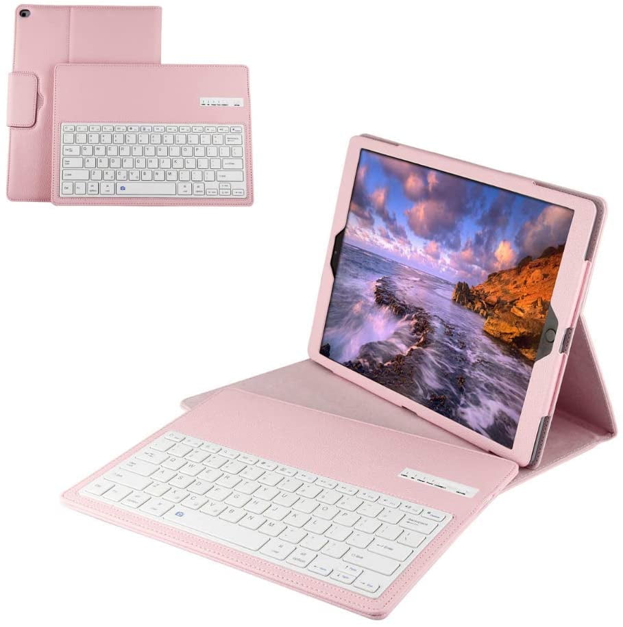 Keyboard Case For Apple Ipad 12 9 12 9 Inch 1st 2nd Generation 15 17 Separable Pu Leather Case Cover Magnetically Keyboard For Ipad Pro12 9 15 17 Pink Walmart Com