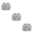 thumbnail image 1 of kurtrusly Stylish Bucket Shoulder Bag Drawstring Purse Handbag for Small Shopping Red Gray 22x11x19CM 3Set, 1 of 6