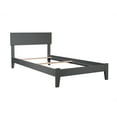 thumbnail image 3 of Twin Bed Coastal Craftsman Style Grey - HomeStock Traditional Platform Bed Frame with Open Footboard, 3 of 8