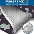 thumbnail image 4 of Purple Cartoon Dinosaurs Leaves Pattern Bathroom Rugs Sets 3 Piece,Toilet Cover Set,Absorbent Non Slip Bathroom Mats Sets with U-Shaped Contour Rug Toilet Rug Set, 4 of 5