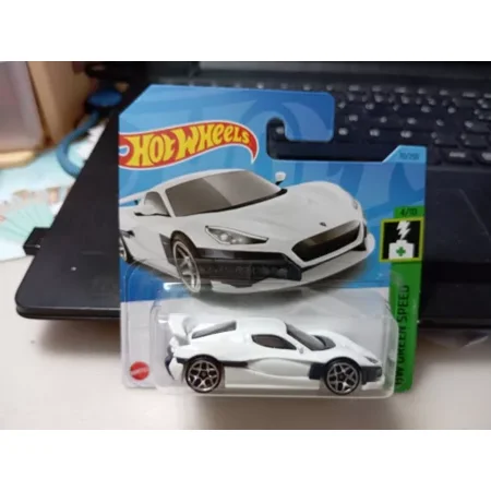 2023 HOT WHEELS - RIMAC NEVERA WHITE SHORT CARD 1/64 APROX*NEW*
