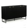 thumbnail image 6 of Joyyskill Large Fluted Storage Cabinet with 4 Doors, 55-Inch Sideboard Buffet, 6 of 6