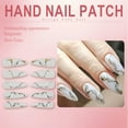thumbnail image 2 of RAGUPEL 24Pcs Glue on Nails for Women,Hand-Drawn Lines Stiletto Press on Nails,Silver Glitter Stick on Nails,Press on Nails Long for Daily Life,Dating,Party,Taking Pictures,Style3, 2 of 7