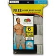 thumbnail image 2 of Men's Black and Grey Boxer Briefs, 5+1 Bonus Pack, 2 of 3