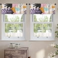 thumbnail image 2 of LALILO Kitchen Curtain Valance Contemporary Floral Modern Rod Pocket Window Curtain 52"x 18" Set of 2, 2 of 5