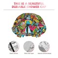thumbnail image 5 of Kdxio Color Summer Print Shower Cap for Women,Elastic and Reusable,Double Waterproof Layers Bathing Hat, 5 of 9