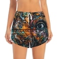 thumbnail image 2 of KLL Colorful Graffiti Abstract Eye Pattern Shorts Women,Athletic Shorts High Waisted Running Shorts Pocket Sporty Short Gym Elastic Workout Shorts-Large, 2 of 7