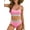 AA Pink, variant on Eytino Bathing Suits for Women Swimsuits High Waisted Bikini Sets Shirred Solid Color Scoop Neck Swimming Suits Shell Strap 2025 Summer Beach Swim Suits Swimwear Green L