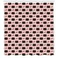 thumbnail image 3 of Ambesonne Cat Shower Curtain, Head Silhouettes Dots Girly, 69"Wx75"L, Coral Seal Brown, 3 of 3