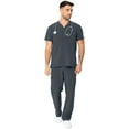 thumbnail image 5 of Urbane Performance One-Pocket Tuckable Scrub Top for Men: Modern Tailored Fit, V-Neck Medical Scrub Top 9154, 5 of 7