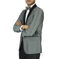 thumbnail image 2 of Adam Baker Men's MZS-1707 Classic Fit Velvet Shawl Collar Two Button Dinner Jacket - Grey - 2XL, 2 of 2