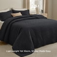 thumbnail image 2 of Juego de edredón Bedsure King, ultrasuave, para todas las estaciones, negro, 2 of 9