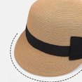 thumbnail image 4 of Adjustable Straw Sun Hat with Bowknot, Wide Brim Foldable Design for Women's Beach Travel & Holiday Essentials, 4 of 8