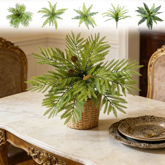 MTBLYS Guirnaldas artificiales colgantes|plantas artificiales de plástico para decoración de paredes interiores y exteriores|Juego de follaje decorativo para el hogar