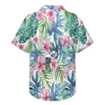 thumbnail image 4 of KUIFORTI Hawaiian Flowers Couple Matching Outfits Women's Casual Dresses & Men's Hawaiian Shirt for Romantic Date Fashionable Mens Clothes with Soft Fabric Breathable, 4 of 7