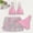Pink, variant on Laipiong Girls 2 Piece Swimwear Bikini Sets Summer Tropical Palm Tree Print with Mesh Cover Up Rash Guard Swimsuits for Teen Youth Clothes