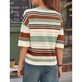 thumbnail image 6 of WIHOLL Women’s Blouses Tops Short Sleeve Knit Crochet Sweater Lightweight Pullover Crewneck for Spring Summer, 6 of 10