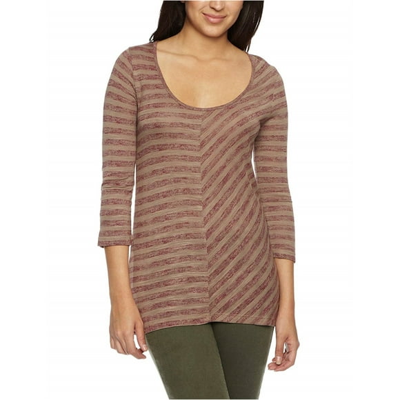 Vans Womens G Abbey Ss V-neck Graphic T-Shirt, Brown, X-Large