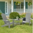 thumbnail image 6 of ACEGOSES 1 Pcs Outdoor Patio Adirondack Chair with Cup-holder for Garden, Lawn Yard and Beach, Light Gray, 6 of 9
