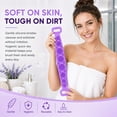 thumbnail image 3 of Silicone Back Scrubber for Shower, Double-Sided Exfoliating Brush with Handle, Deep Cleansing Body Tool for Men/Women, 3 of 9