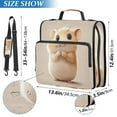 thumbnail image 3 of Circular Folder Package 13.6*3.5*12.4 Inches ,Binder Bag，Binder Organizer，Zipper Binder，3 Ring Binder ,Suitable for Work Cartoon Hamster, 3 of 8
