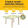 thumbnail image 4 of Sage Green Leaves Table Cloths for 6 Foot Rectangle Tables, Summer Botanical Farmhouse Leaf Patio Waterproof Elastic Fitted Tablecloths, Washable Rectangular Table Cover for Camping, 4 of 8