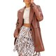 thumbnail image 1 of Txlixc Chaqueta de traje de cuero artificial para mujeres chaqueta de cuello de solapa sólido de manga larga chaqueta de traje de bolsillo de una sole otoño e invierno abrigo al aire libre Txlixc  moda, 1 of 9