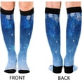 thumbnail image 2 of FREEAMG Snowflakes Compression Socks for Men & Women Knee High Stockings for Running, Sport, Hiking & Travel, 2 of 7