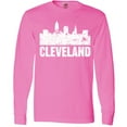 thumbnail image 3 of Inktastic Cleveland Skyline Grunge Long Sleeve T-Shirt, 3 of 5