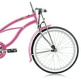 thumbnail image 7 of Wonder Wheels 20 In. Beach Cruiser Lowrider Coaster Brake Single Speed Bicycle, Bike With Banana Seat Stainless Steel Spokes One Piece Crank Alloy Rims 36 H - Pink, 7 of 7