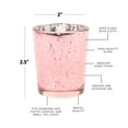 thumbnail image 5 of Koyal Wholesale 12-Pack Blush Pink Antique Votive Cups, Mercury Glass Candle Holders, Wedding Votive Candle Holders, 5 of 5