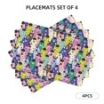 thumbnail image 3 of Placemats Set of 4 / 6, Llamas Colorful Placemats for Dining Table Indoor/Outdoors Heat Resistant Washable Placemats 18" x 12", 3 of 8