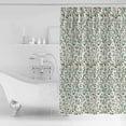 thumbnail image 4 of Small Stall Shower Curtain 48x72 Inch Narrow Half Size Green Botanical Christmas Bath Curtains Bathroom Decor Watercolor Xmas Berry Red Waterproof Fabric Shower Curtain Set with Hooks 48 Inch, 4 of 6