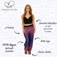 thumbnail image 3 of Happy Trunks New Harem Pants Womens Plus Hippie Bohemian Yoga Elephant - High Waisted Baggy Pants for Women (Small, Purple Honeycomb), 3 of 7