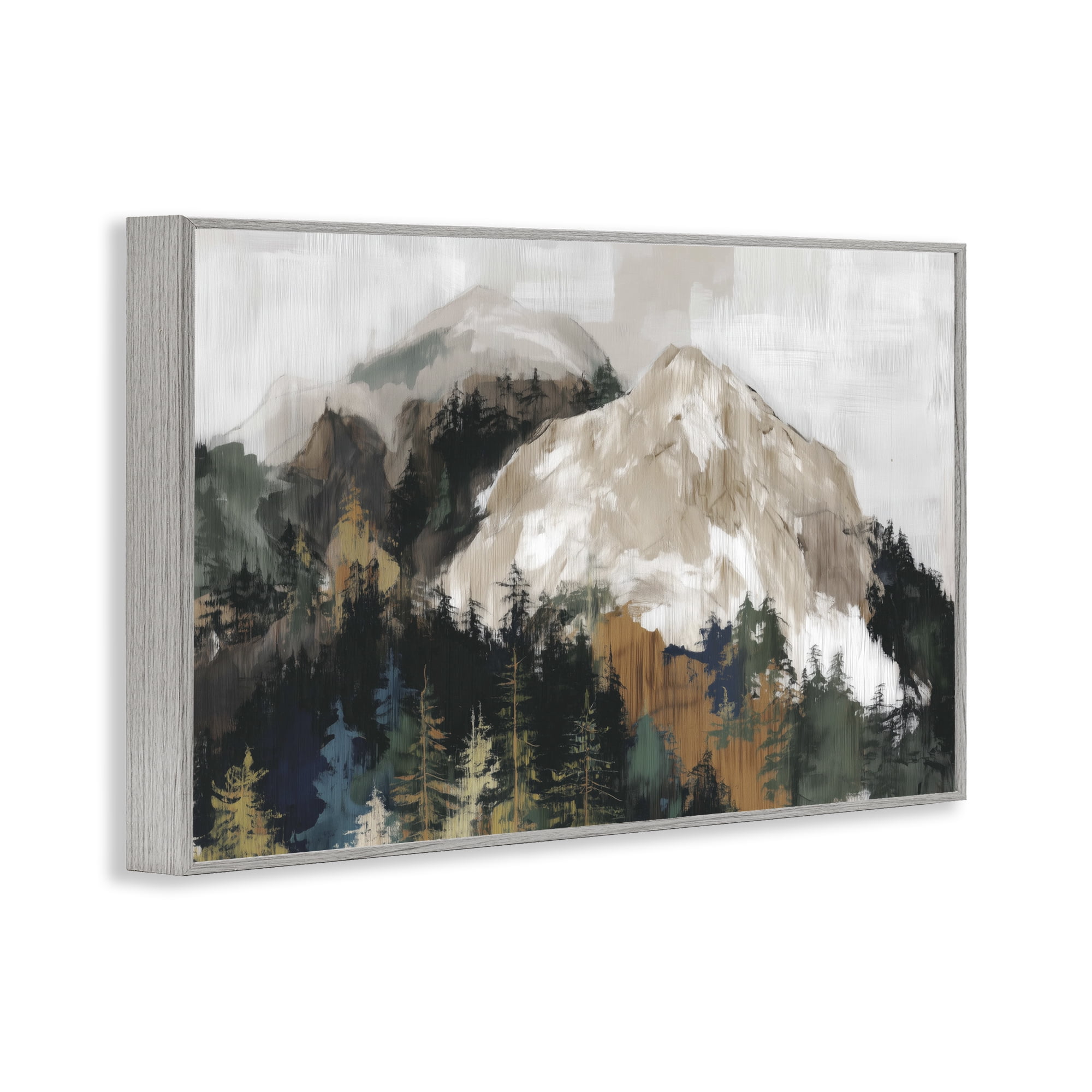 Stupell Industries Rugged Mountain Peaks Gray Framed Giclee Art, design by Chromatic Storm Studio
