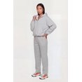 thumbnail image 3 of Women's Zip Front Bubble Hem Hooded Sweatshirt, 3 of 4