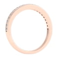 thumbnail image 2 of Women's 14K Rose Gold Round Diamond 1/4 Carat TCW Pave Set Wedding Band Eternity Ring 2.2 mm, 0.25 Ct Natural Diamond, Ring Size 10.25, 2 of 4