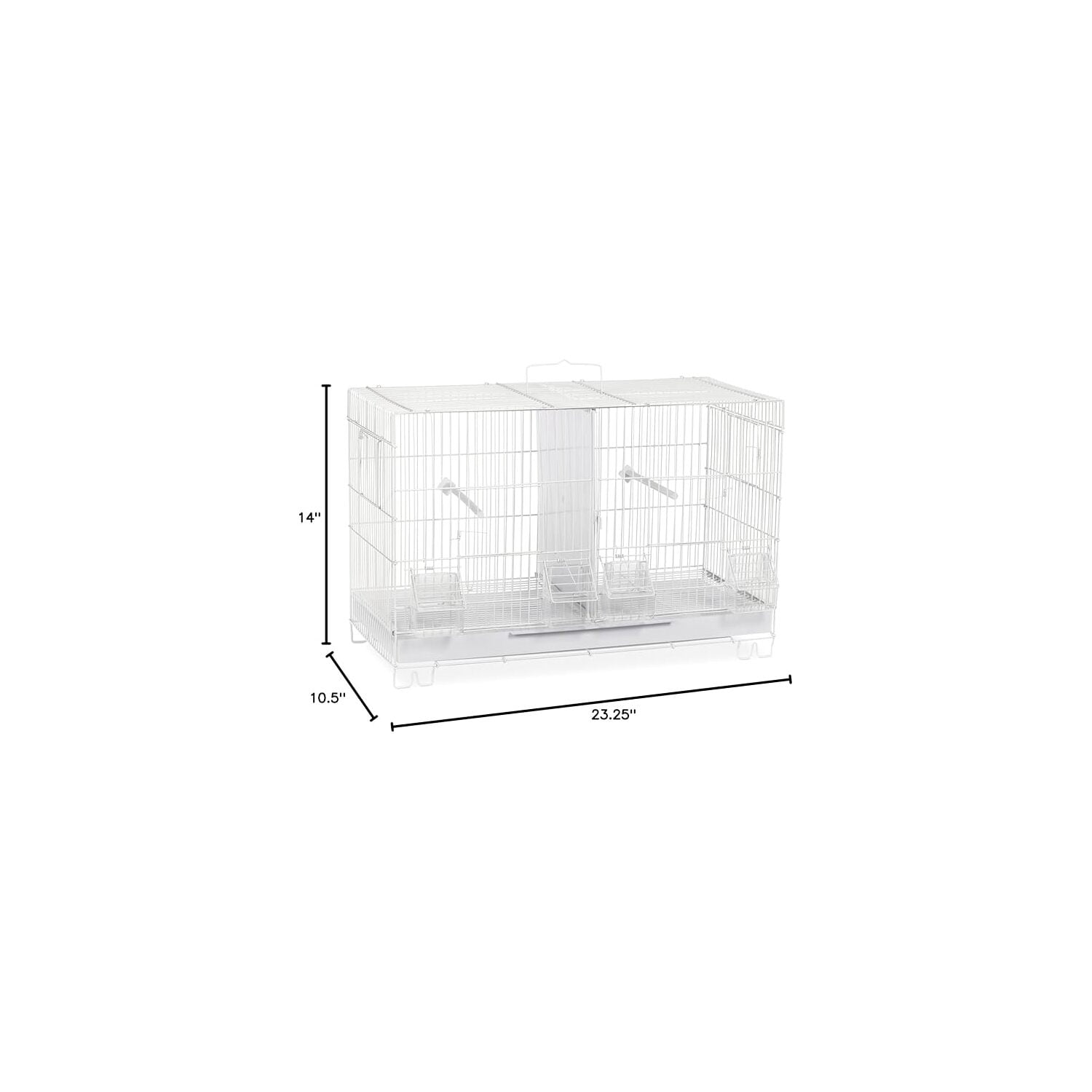 HomeStock Artisanal Artistry Bird Cage with Handcrafted Design, Intricate Details, Spacious Interior for a Stylish and Comfortable Home-Color:White,Size:Large