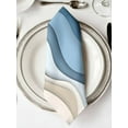 thumbnail image 2 of Blue Beige Ombre Cloth Napkins Washable Set of 4, Modern Abstract Moire Art Geometric Reusable Dinner Table Napkins Cloth Bulk for Weddings Kitchen Restaurants Hotel Events Parties 20 x 20 Inch, 2 of 9