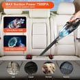 thumbnail image 3 of Reemplazo de robots de barrido Aspirador de coche con 5800pa/150w/12v para coche con luz Led, 3 of 5