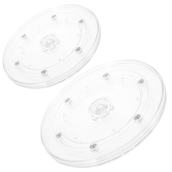 Raindrops Revolving Turntable Set 2 Pieces 6 Inch Rotating Display Stand