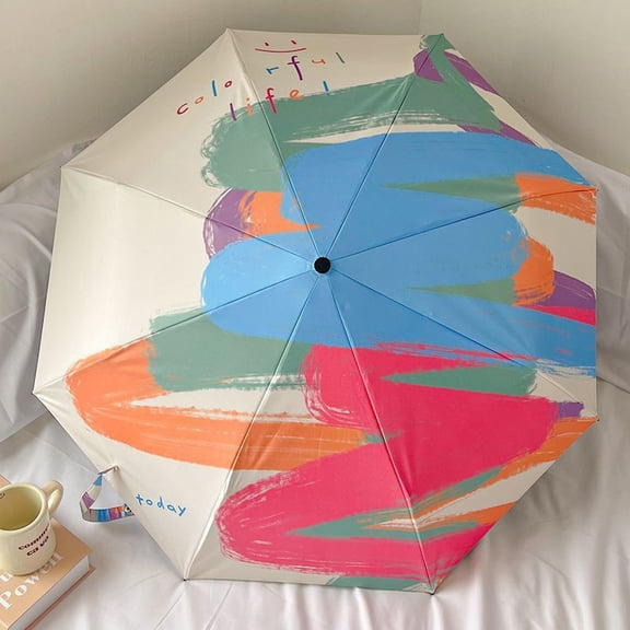 Japanese and Korean dual-purpose anti-ultraviolet parasols small and fresh fully automatic umbrella 50% off sun umbrella
