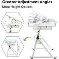thumbnail image 3 of KAAYEE Glass Drafting Table for Work,31-50"Height Adjustable Art Desk Drawing Table for Office,White, 3 of 7