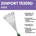 thumbnail image 4 of Zenport 15309D Mini Hand Rake, Black - 3 Pack, 4 of 5