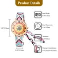 thumbnail image 2 of Avaner Woven Strap Watch for Women:Round Flower Dial Quartz Wristwatch Handmade Ethnic Adjustable Drawstring Weave Bracelet Wristwatch, 2 of 8