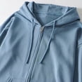thumbnail image 3 of Komoo Women Casual Zip Cardigan Oversize Zip Up Hoodies Long Sleeve Sweatshirt Basic Relax Girl Streetwear, 3 of 5