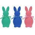thumbnail image 2 of Flocked Easter Bunny Decor - Flocking Rabbit with Bow tie Tabletop Ornament Spring Tables Decoration Centerpieces Indoor - Easter Decorating Bunnies for Home Party, 2 of 9